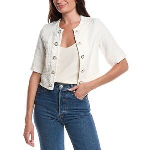Joseph Ribkoff Womens Boucle Jacket, White